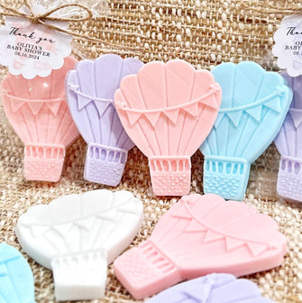 Hot Air Balloon Soap Favors - Baby Shower Decorations, Up and Away Cloud First Birthday Gift for Guests in Bulk, On Cloud 9 Nine Party