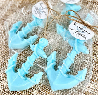 Nautical Soap Favors - Baby Shower Party, Wedding Bridal Anchor Theme Decor, Gift for Guests in Bulk Ahoy Its a Boy Ocean Under Sea Birthday