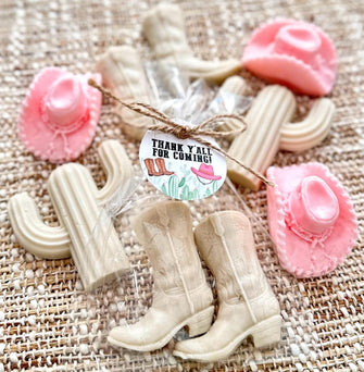 Western Soap Favors - Party Little Cowgirl Cowboy Baby Shower Girl, My First Rodeo Birthday Decor, Wedding Cactus Bridal Theme Country Gift