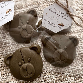 Bear Soap Favors - Teddy Bear Baby Shower, Bridal Party, We Can Bearly Wait Boy Girl Theme Beary First Birthday Honey Bee Day Woodland Decor