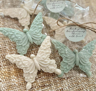 Butterfly Soap Favors - Baby Shower Party Girl, Green Wedding Bridal Guest Gift in Bulk, Baptism Holly Communion, Sweet 16 Quinceanera Decor