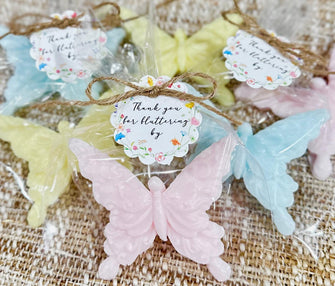 Butterfly Soap Favors - Baby Shower Decorations Girl, Bridal Party Bachelorette Gift for Guests in Bulk, Quinceanera Sweet 16 Birthday Theme