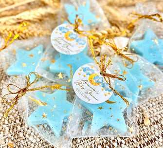 Mini Stars Soap Favors - Baby Shower Twinkle Little, Boy Girl Gold Gender Reveal Thank You Gift Idea for Guest in Bulk, First Birthday Party