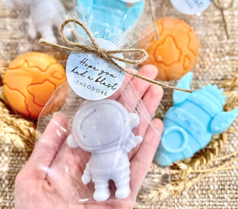 Space Theme Soap Favors - Astronaut First Second Birthday Party Decorations, Moon Rocket Baby Shower, Bridal Wedding Bulk Guest Gift Decor