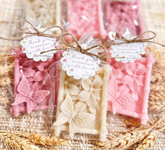 Boho Wildflower Soap Favors - Garden Bridal Shower Wedding, Baby in Bloom Girl Party Guest Gift in Bulk, Little Butterfly is on Her Way