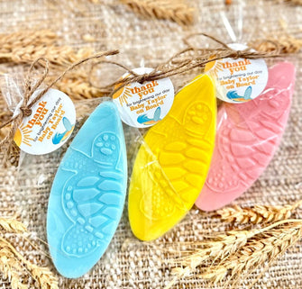 Surf Board Soaps - Baby Shower Summer Party Favors, Beach Tropical Hawaiian Decorations, Ocean Under the Sea Theme Gift for Guests in Bulk