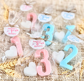 Birthday Soap Favors - Kids Party 1st First Second Third Fourth Fifth Sixth Seventh Eighth Ninth Birthday Party Decor Gift for Guess in Bulk