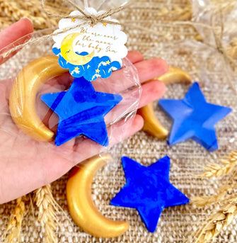 Moon and Stars Soap Favors - Over the Moon Baby Shower Gifts, Twinkle Little Star  Gender Reveal Boy Girl Thank You Wedding Decor Guest Bulk