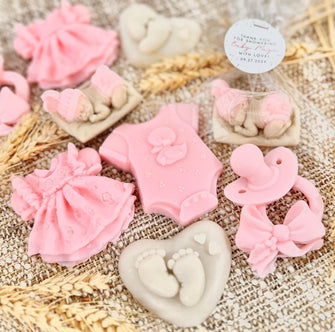 Baby Shower SOAP Favors Mix - Girl Pink Oh Baby in Bloom Decor Welcome Baby Party Gift for Guests in Bulk Baby Sprinkle Birthday Party Ideas