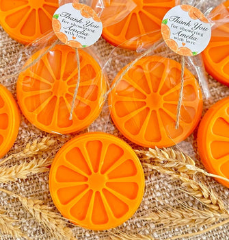 Orange Soap Favors - Citrus Bridal Shower Theme Clementine Wedding Birthday, A Little Cutie in On The Way Baby Sprinkle Gender Reveal Decor