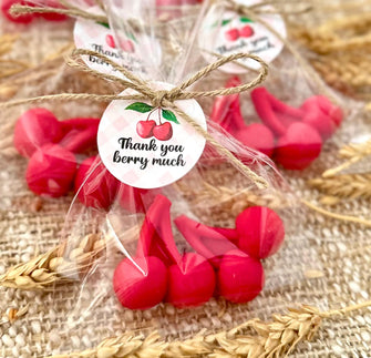 Cherry Soaps - Baby Shower Favors, Birthday Party Decor, She Is The Cherry On Top Bridal Bachelorette Wedding, Fruit Theme Bulk Guest Gifts