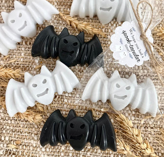 Bat Soap Favors - Fall Halloween Birthday Party Guest Gifts Bulk, Thank You Wedding Bridal Spooky Ideas, A Little Boo Is Almost Due Decor