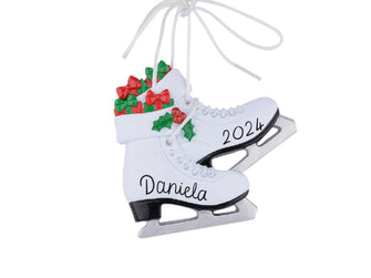 Ice Skating Ornament - Ice Skate Figure Skating Stocking Stuffer, Skater Kids Birthday Girl Boy Teen Adult, 2024 Christmas Tree Decorations