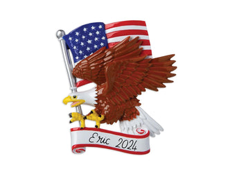 Patriotic Eagle Ornament - America Ornament 2024 Ornament -- Personalized