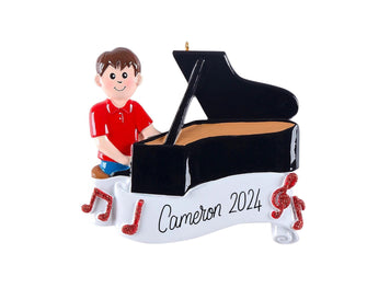 Piano Player Ornament - 2024 Pianist Recital Gift Personalized Christmas Gift Girl Boy Kids Concert Grandkid Stocking Stuffer Tree Decor