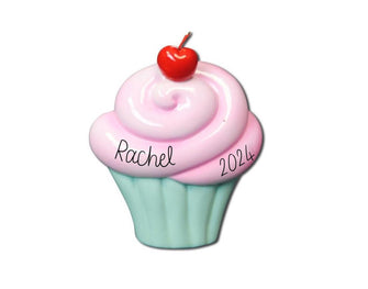 Cupcake Ornament - Dessert Ornament 2024  -- Personalized