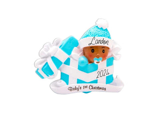 Baby's 1st Christmas Ornament - Baby Boy Ornament 2024 -- Personalized