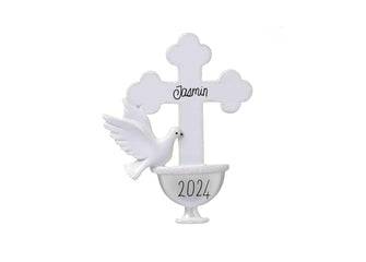 Baptism Ornament - Baptized Ornament 2024 -- Personalized