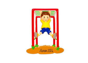 Boy Playing at Park Christmas Ornament - Boy Toddler Kids Gift, Personalized Playground Workout, Custom Christmas Gift 2024, Jungle Gym