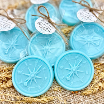 Compass Soap Favors - Travel Party Decor, Adventure Awaits Baby Shower Theme, Love Bridal Wedding Cruise Retirement Nautical Thank You Gifts