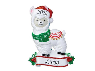 Llama Ornament - 2024 Personalized Ornament, Kids Toddler Boy Girl Ornament , Christmas Tree Holiday Gift, Llama Birthday Gift Girl Boy