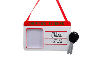 New Driver Personalized Christmas Ornament with Photo Frame - Driver's License Christmas Ornament 2024, Teen Gift Driver, New License Gift