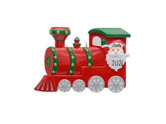 Personalized Train Ornament - Child's Baby's First 1st Second 2nd Christmas Ornament - 2024 Santa Train Ornament for Kids Boy Girl Custom