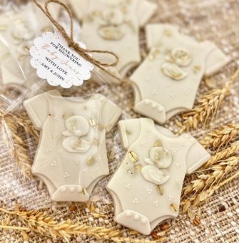 Honey Oatmeal Soap Favors - Baby Shower Thank You Gifts for Guests in Bulk, Boy Girl or Gender Reveal Neutral Party, Bear Bee Theme Decor