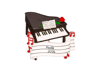 Piano Ornament - Musician Ornament Pianist Ornament 2024 Ornament -- Personalized