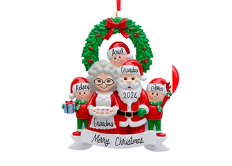 Grandkids Ornament - Grandma Grandpa Ornament, Personalized 2024 Christmas Ornament, Family Kids Holiday Personalized Gift, Grandmother