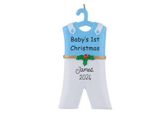 2024 Baby Boy Ornament Personalized - Boy Baby's My First Christmas Ornament, Baby Christmas Suit Ornament, New Baby Shower Christmas Gift