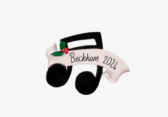 Music Note Ornament - Musician Ornament, Personalized Music Lover Christmas Ornament Gift, 2024 Musical Music Teacher Ornament Piano Teacher