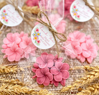 Flower Soap Favors - Baby Shower Girl in Bloom Bridal Wedding Decor Wildflower Dusty Rose Blush Gold Theme Party Gift for Guests in Bulk