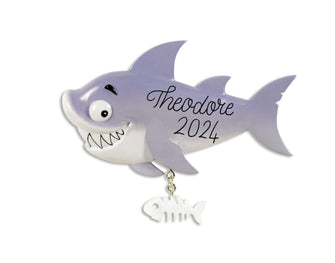 Baby Shark Personalized Ornament - Shark Lover Personalized Ornament Ornament for Boy Grandchild Ornament Toddler Boy Holiday Christmas 2024