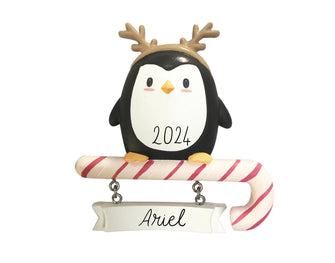 Penguin Ornament - 2024 Personalized Ornament, Kids Toddler Boy Girl Ornament , Christmas Tree Holiday Gift, Birthday Gift Girl Boy