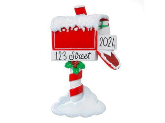 Mailbox Ornament - House Family Ornament 2024 Ornament -- Personalized