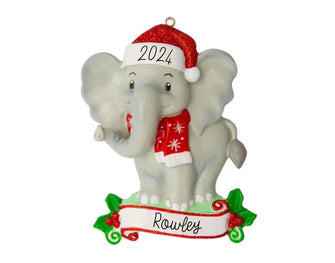 Elephant Ornament - Family Ornament 2024 Ornament -- Personalized