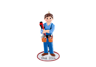 2024 Handy Man Ornament --- Electrician Carpenter Construction Worker Tool Plumber Builder Contractor Handyman Christmas Gift Fixer Upper