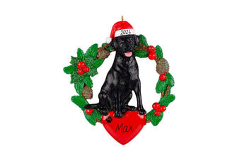 Black Dog Ornament - Pet Labrador Retriever Rottweiler Great Dane Doberman Mastiff, New Big Puppy Lover Mom Dad Christmas Stocking 2024