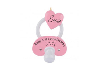 Baby Girl Ornament - Personalized Pink Girl Baby Christmas Ornament Holiday Gift Girl Baby First Christmas Gift Girl Nursery Decor 2024