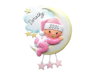 Baby Girl Ornament - Baby Shower Quarantine Ornament Christmas Ornament 2024 -- Personalized