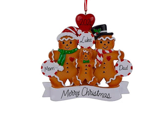 Cookie Family Christmas Ornament - 2024 Personalized Gift, Family of 2 3 4 5 6 People, Kids Grandkids Dog Cat Pet Fish Stocking Stuffer