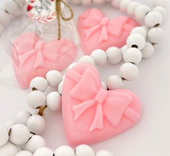Heart Shaped Soap Gifts Bulk - Valentine's Day Galentine Coworker Decor Love Party Thank You Office Teacher Pink Rose Theme Basket Unique