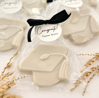 Graduation Party Soap Favors - Class of 2025 Grad Decor, Personalized Thank You Gifts, Middle High School College Masters Phd Unique Ideas