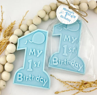 1st Birthday Boy Soap Favors - First Birthday Party Kids, Custom Thank You Bulk Guest Gifts, Blue Onederful Unique, Themed Centerpiece Decor