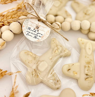 Honey Oatmeal Airplane Soap Favors - Plane Pilot Party Decor, Kids Birthday Girl Boy Baby Shower, Aviation Gift, Time Flies First Birthday