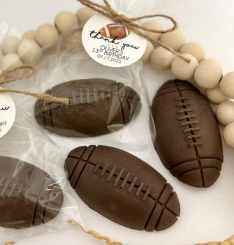 Football Soap Favors --- Kids Birthday Party, Guest Thank You Gifts Bulk, Sports Ball School College Game Day Team Gift Ideas Themed Decor