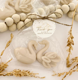 Mini Swan Soap Favors - Bridal Shower Party Decor, Thank You Gifts for Guests in Bulk, Girl 1st First Birthday, Wedding Gold Theme Decor