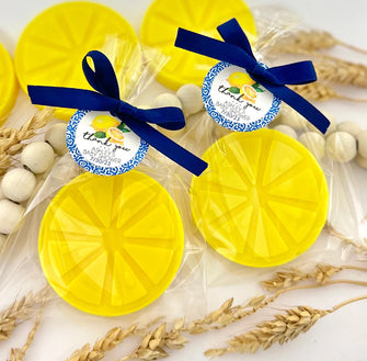 Scented Lemon Soap Favors Bulk - Bridal Shower Baby Shower Decor, Party Gift Mediterranean She Found Her Main Squeeze Italian Summer Wedding