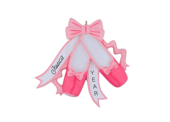 Ballerina Ornament - Ballet Ornament Personalized For Baby Girl Kids Gift 2025, Dancer Recital Ornament, Ballet Shoes Ornament Xmas Slippers